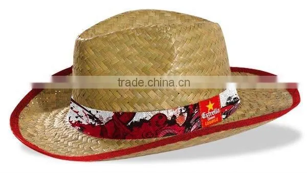 Fabric Band Straw Hat Segrass