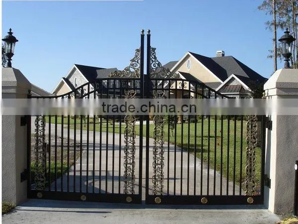 Aluminum/ Wrought Iron/galvanized Powder Coated Steel/Iron/ Decorative Metal Gate Designs photo-3