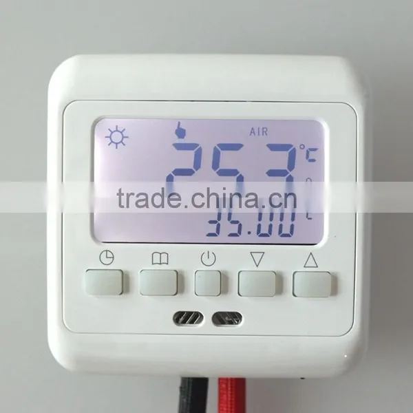 New Underfloor Heating Thermostat With White Backlight LCD Keys Weekly Programmable Room Warm Temperature Controller