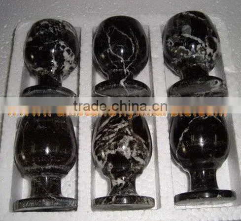 MARBLE WINE GLASSES GOBLETS photo-3