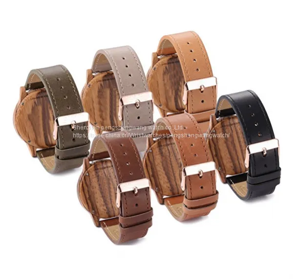 Watch Factory 2017 Luxury Leather Strap Wood Watch Colorful Dial Wood Watch for Lady photo-5