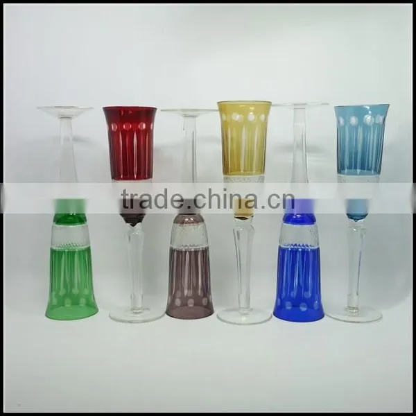2017 Trendy Denmark Best Selling Mouth Blown Hand Cut Red Wine Glass photo-3