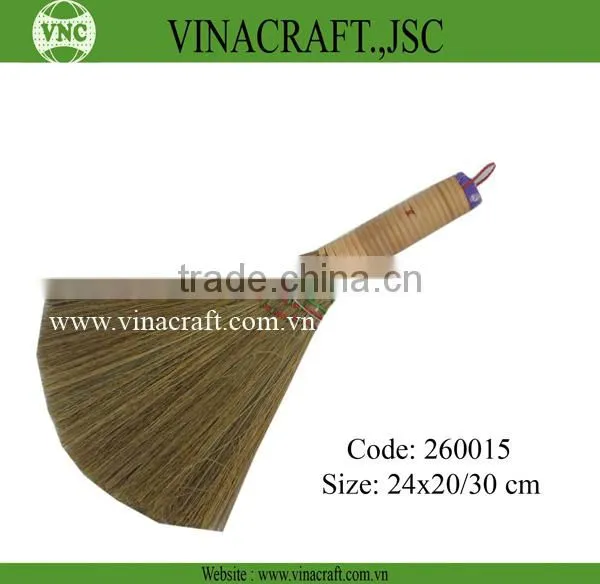Short Grass Broom With Wicker Handle
