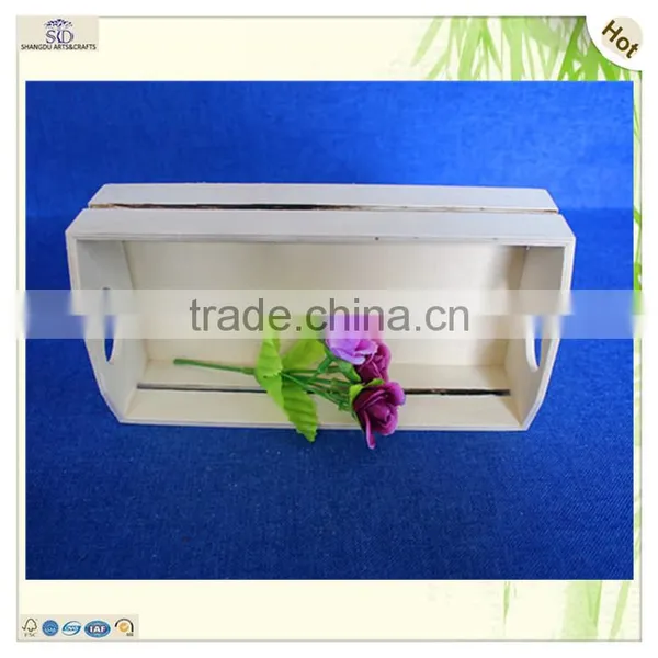 High Quality Heart Carving Fruit Vegetable Plywood Crate Tray photo-4
