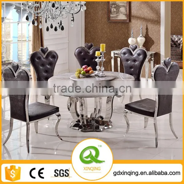 Modern Kitchen Set Round Dining Table for 6 TH374 photo-2