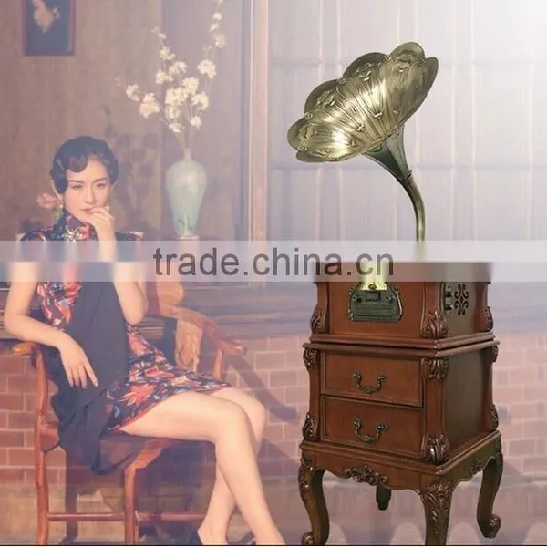 Hot High Quality Classic Wooden Radio Gramophone Luxury Retro Vinyl Phonograph Record Player Wooden Radio Gramophone