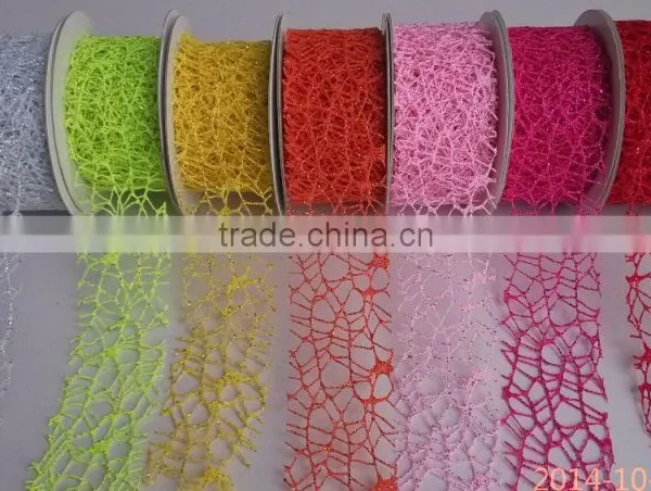 Gillter Mesh Lace Fabric for Package photo-5