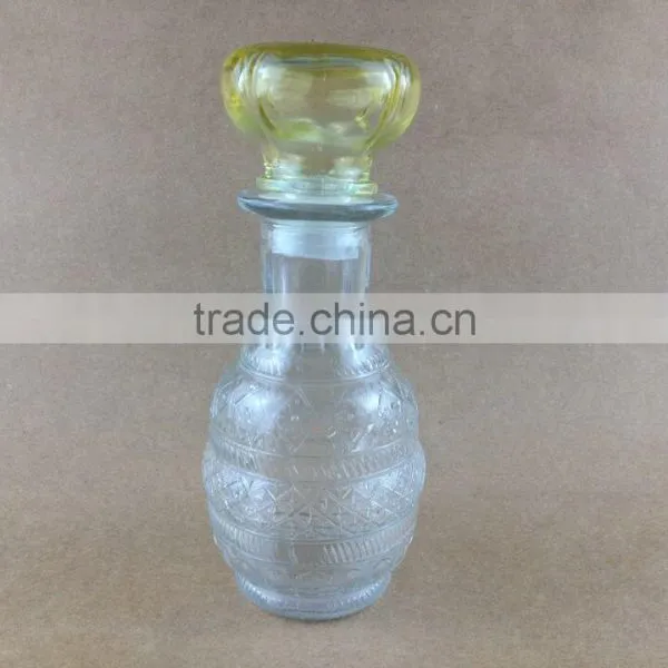 Clear Body Yellow Lid Glass Diffuser Bottle photo-3