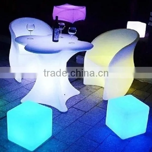 Romantic PE Infrared Remote Control Led Bar Chair, Led Table photo-2