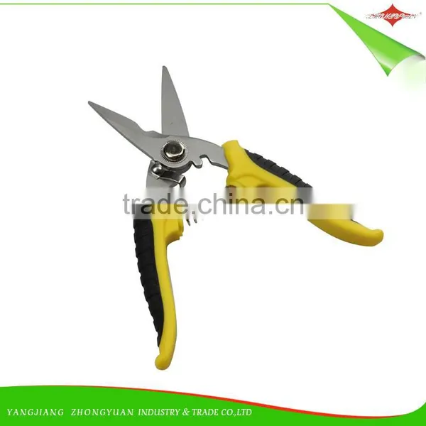 ZY-J2013 Professional 7 Inch Electrician Cable Stainless Steel Wire Cutting Scissors With Spring photo-2