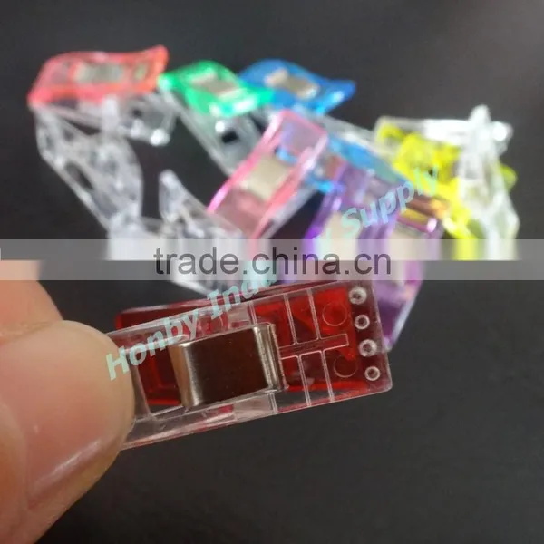 Hand Sewing Fabric Binding 27mm Translucent Quilting Sewing Plastic Wonder Clip photo-3