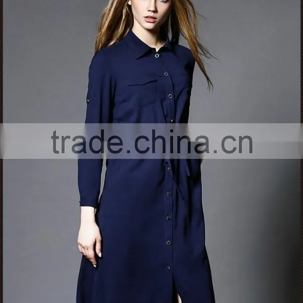 Fashion Mature Women Casual Dresses Clothes Long Sleeve Women Dresses Big Women Dresses photo-5