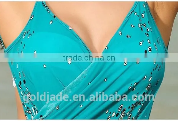 Solid Color Front Wrap Bikini Cover Ups Hot Sale Sexy Ladies Backless Beach Dress photo-4