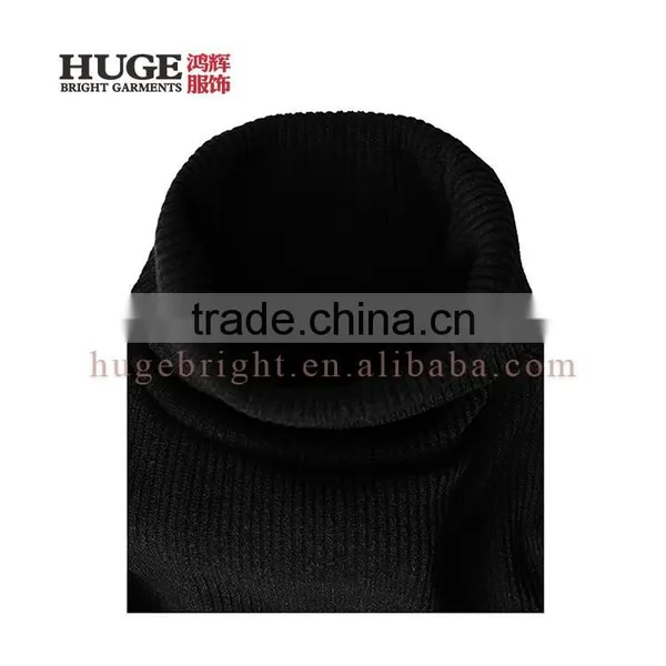 Long Sleeve Turtleneck Comfortable Mens Sweater Knitwear photo-4