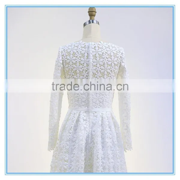 Fashion Women Embroidery Lace Wedding Bridesmaid Dress photo-3