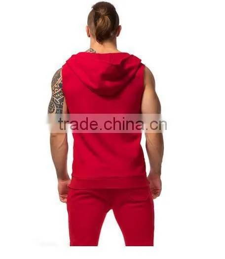 Summer Men Hooded Sleeveless Vest Running Training Cultivate One's Morality Sport Style Jacket photo-4