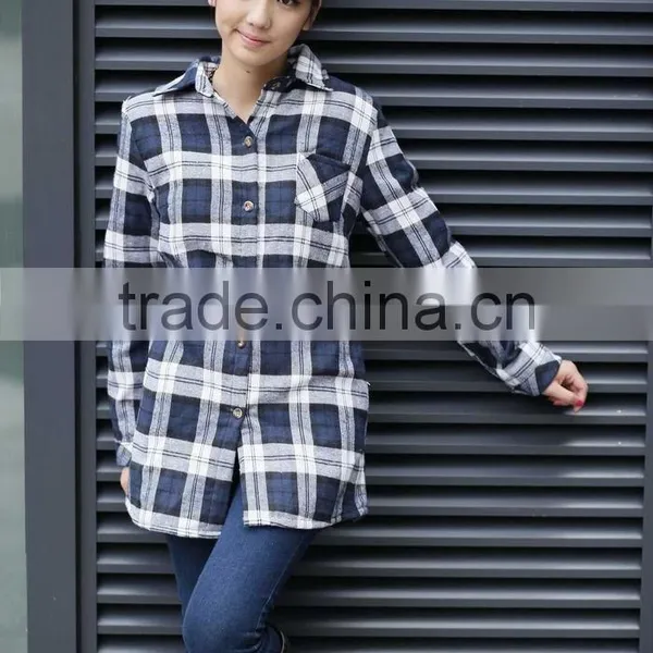 New Wholesale Fashion Comfortable Long Sleeve Plaid Flannel Shirt With Button Down photo-2