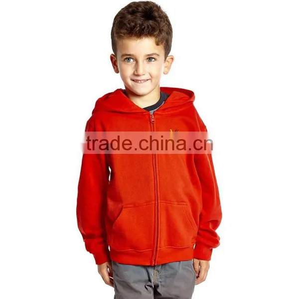 Wholesale 65 Cotton 35 Polyester Children Custom Printed Zip Up Fleece Hoodie photo-3