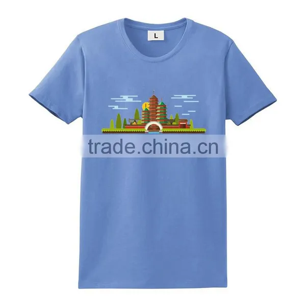 Rounded Hem 60% Cotton 40% Polyester Cheap Printing Muscle Fit t Shirt photo-3
