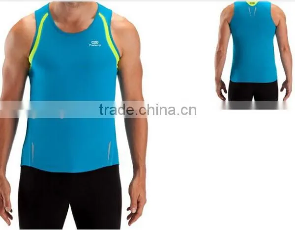 Custom CoolMax Dryfit Moisture Wicking Sleeveless Running Shirts for Men photo-3