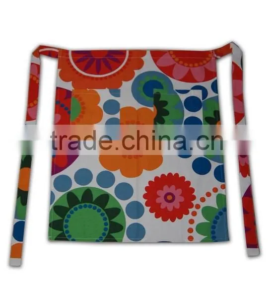 Wholesale Promotional Factory Price Customized Polyester Mixed Waist Half Aprons for Women photo-5