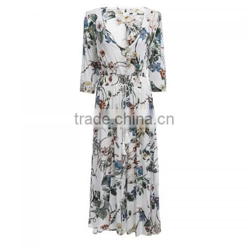 2017 High Waist One-piece Dress Big Pendulum Type Fashion Dress photo-4