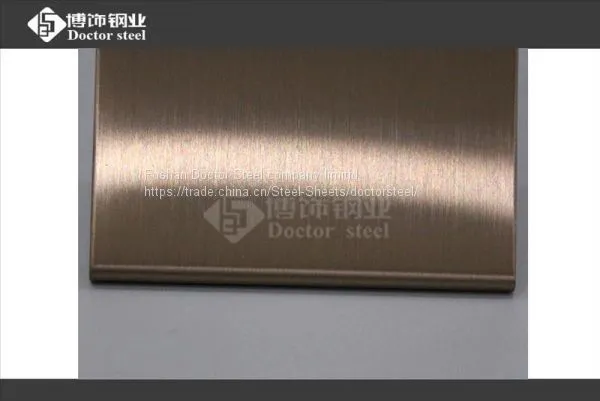 201 304 316 Stainless Steel Sheet ,rose Golden HL Decorative Stainless Steel photo-3