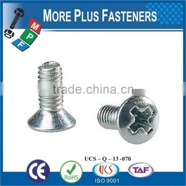 Made in Taiwan ISO 7047 Cross Recessed Oval Head Countersunk Machine Screw Low Carbon Steel Zinc Plated photo-3