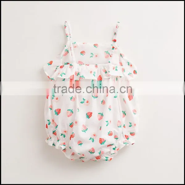 Digital Print Cotton Poplin Romper Baby Girl Clothes photo-2