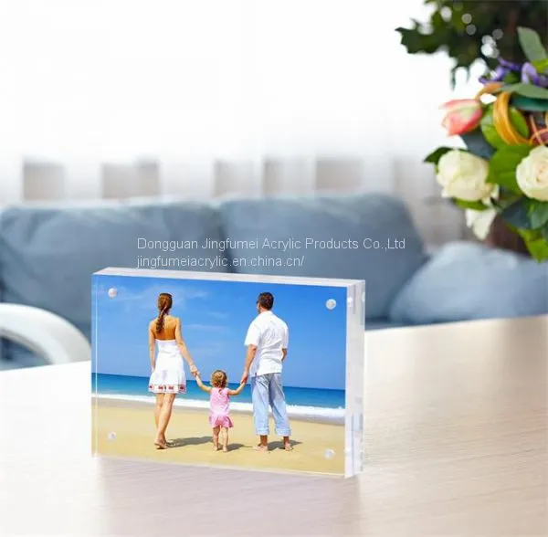 2017 New Design Photo Display Stand Acrylic Photo Holder Floating Effect Picture Frame photo-3