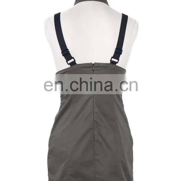 Military Uniform High Waist Dress-skirt With a Choker photo-2