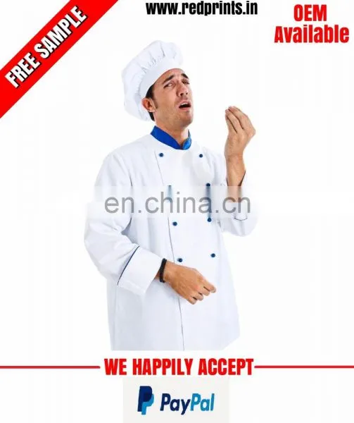 100% Cotton Blend Chef Coat Manufacturer