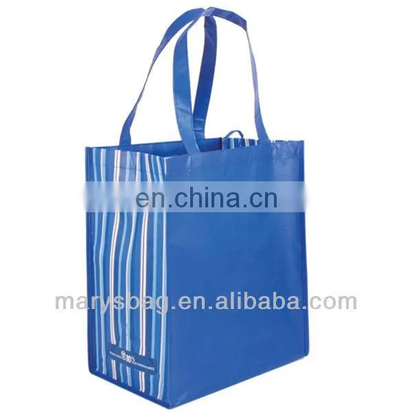 Matte Lamination Rpet Striped Tote Bag
