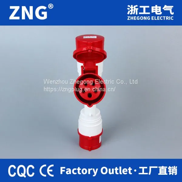 3-way Splitter Industrial Plugs and Sockets 32A5P IP44, Multifunctional Industrial Sockets 32A 3P+N+PE photo-3