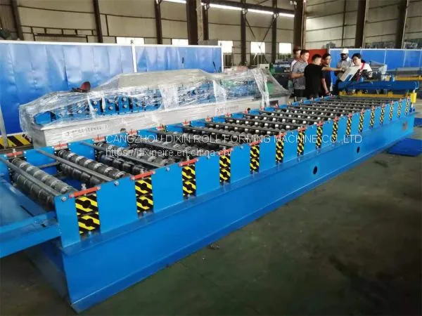Color Steel Trapezoidal Metal Roofing Sheet Roll Forming Machine Design Manufacture photo-5