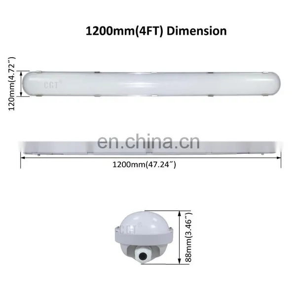 Premium 5 Years Warranty Vapor Tight Lighting IP66 Wet Location Fixture photo-5