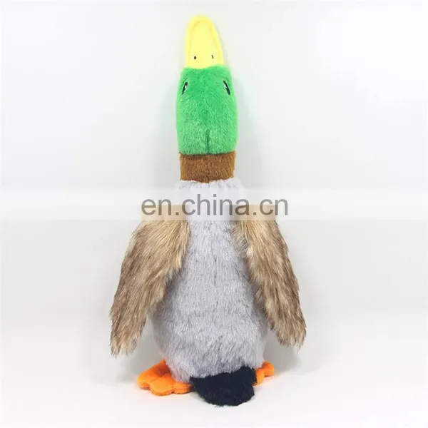 Eco-Friendly Animal Shaped Wind Duck Flippers String Pet Squeaky Plush Toy for Dog photo-4