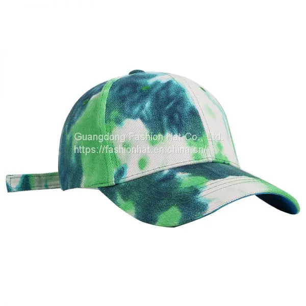 Graffiti Tie-dye Baseball Cap Women Foreign Style Colorful Trend Personality Caps Korean Wild Breathable Youth Hat Men