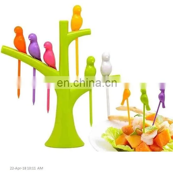 Decorative Bird Shape Plastic Fruit Pick Holder Rack photo-3