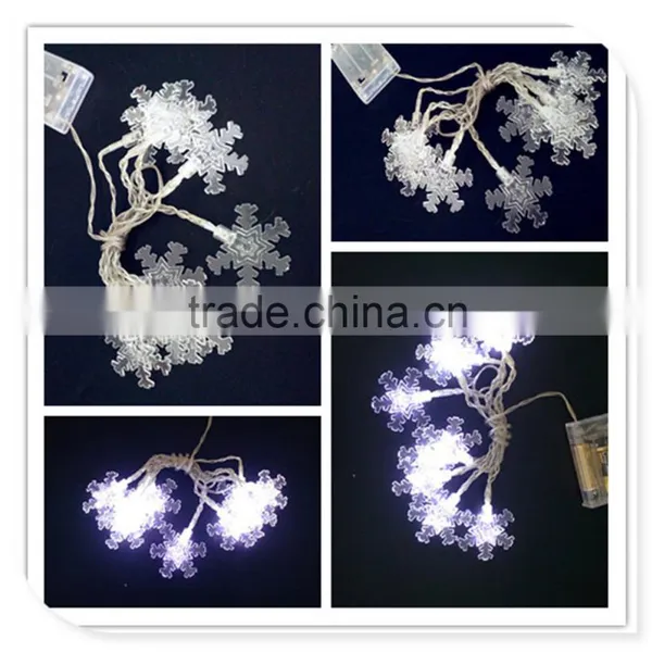 Fancy White Battery Snowflake Christmas Lights photo-5