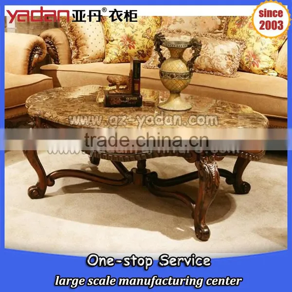 Luxury Modern Wood and Marble Coffee Table photo-5