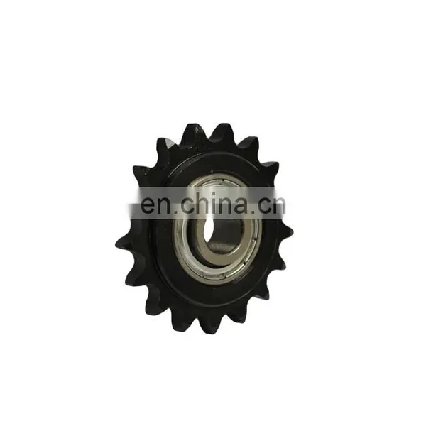 Custom hardened double teeth ball bearing idler sprocket