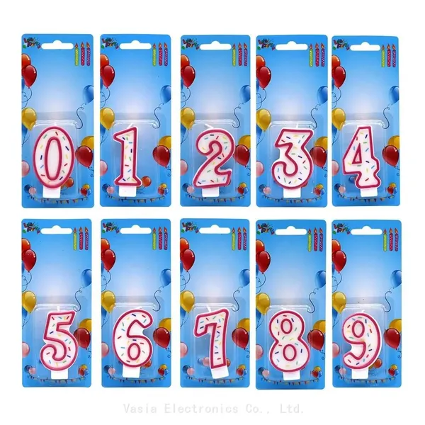 Wholesale Numeric Birthday Candles - Colorful Metal Candles for Birthday Cakes! photo-5