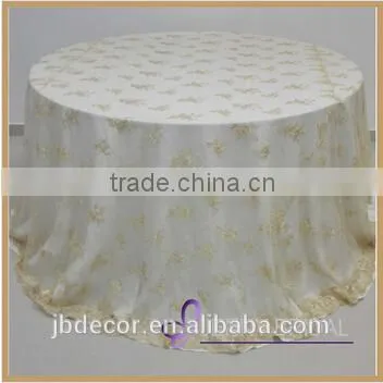 TL015A Luxury Black Damask Flocking Taffeta Tablecloths Table Overlays photo-5
