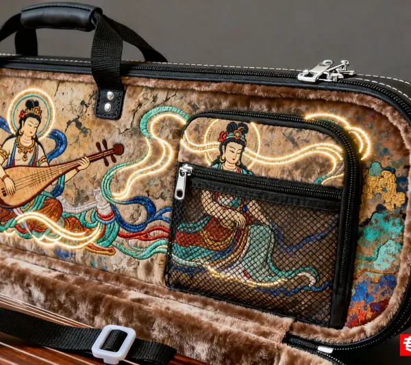 Dunhuang Flying Apsaras Embroidered Guzheng Case - Traditional Chinese Musical Instrument Storage and Transport Solution photo-2