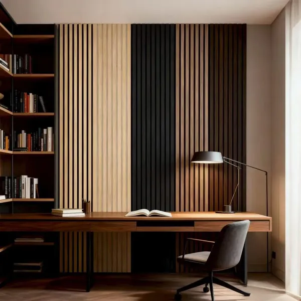 Wooden Slat Sound Absorption Wall Panels MDF Density Customized Fluted Flexible Material Eco-Friendly Home Decor photo-3