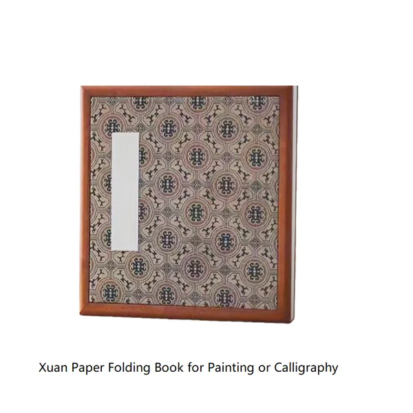 20*20cm Xuan Paper Raw Paper Handmade Watercolor Sumi-E Painting Calligraphy Paper Booklet Rosewood Box Set photo-2