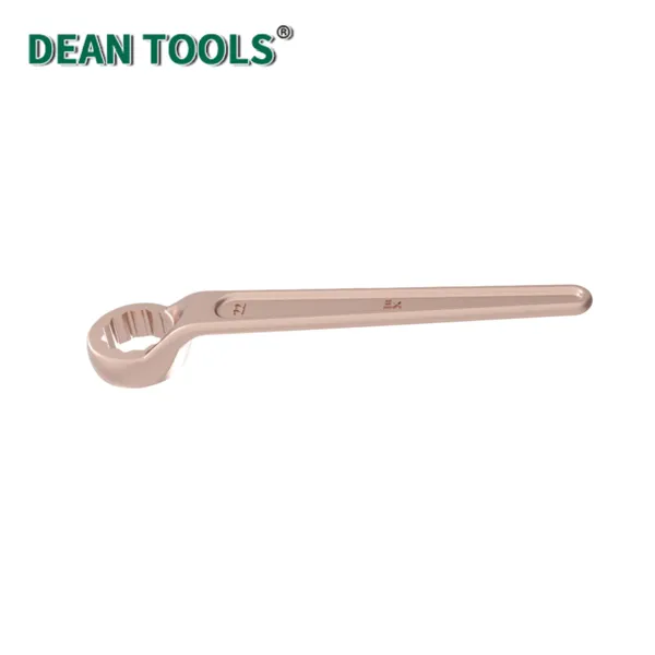 Non-Sparking Offset Single Box Wrench, Spark-free Safety Spanner, Aluminum Bronze Ring Spanner photo-4