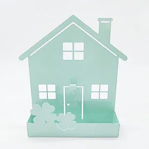 Iron House Key Tray, Metal House‑Shape Jewelry Dish, Tabletop Home Decor Storage Organizer