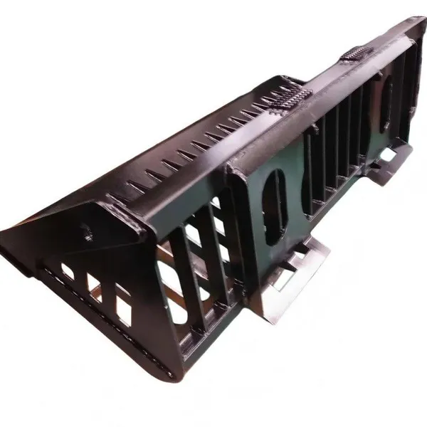 Sieve Bucket Skid Steer SSQA Skeleton Rock Bucket 14 Tines 3 Sections Smooth Edge Non Slip Step Box Frame photo-2